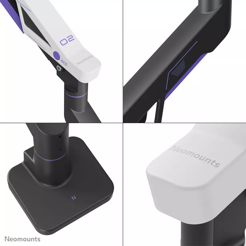 Neomounts DS70-256BL1 mängurimonitori kinnitusvars 24–57-tollistele ekraanidele, gaasivedru, Topfix, 30 kg kandevõime, VESA 75–200 mm