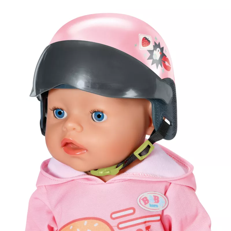 Nuku kiiver ZAPF BABY born E-tõukeratta kiiver 43 cm — tekstiil/plastik, mitmevärviline, vanus 3–12