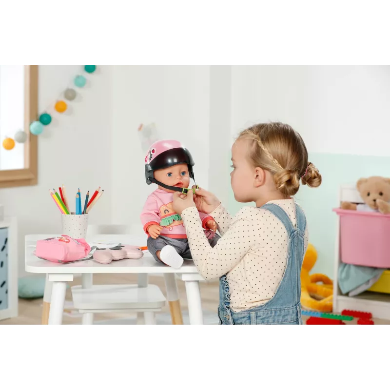 Nuku kiiver ZAPF BABY born E-tõukeratta kiiver 43 cm — tekstiil/plastik, mitmevärviline, vanus 3–12