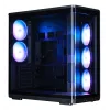 ZALMAN P60 Must arvutikorpus Midi Tower — ATX/Mini-ITX, karastatud klaas, 3×120 mm külje- + 2×120 mm tagaventilaatorid, 290×475×478 mm
