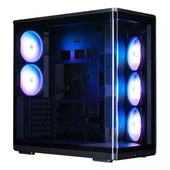 ZALMAN P60 Must arvutikorpus Midi Tower — ATX/Mini-ITX, karastatud klaas, 3×120 mm külje- + 2×120 mm tagaventilaatorid, 290×475×478 mm