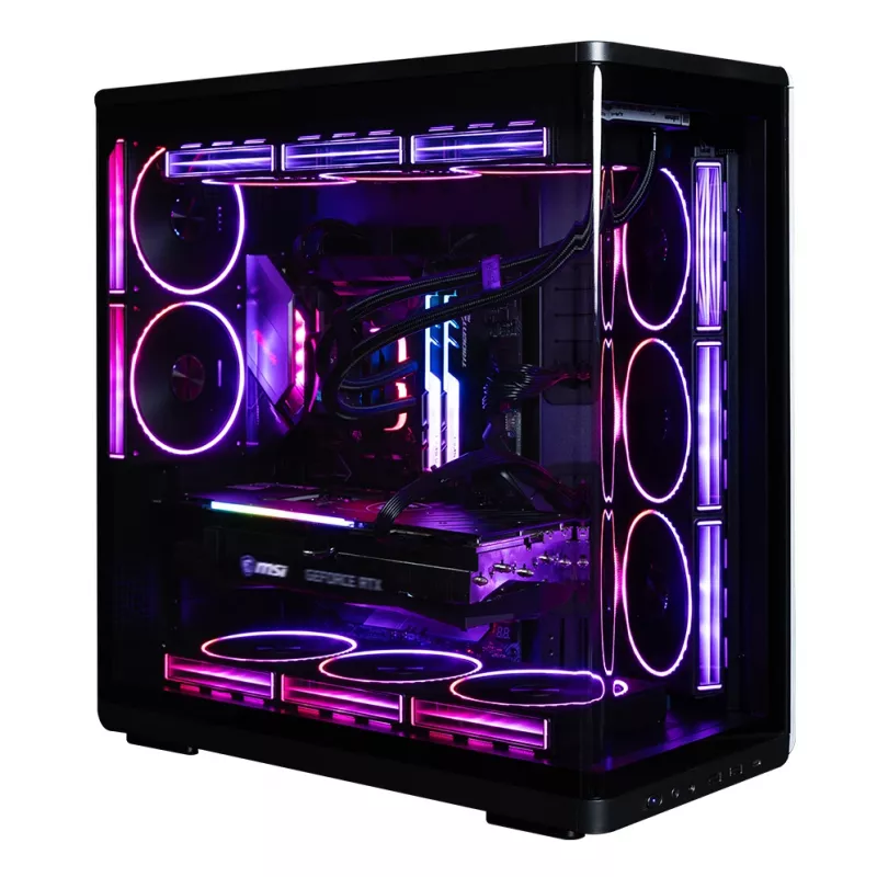 ZALMAN P60 Must arvutikorpus Midi Tower — ATX/Mini-ITX, karastatud klaas, 3×120 mm külje- + 2×120 mm tagaventilaatorid, 290×475×478 mm