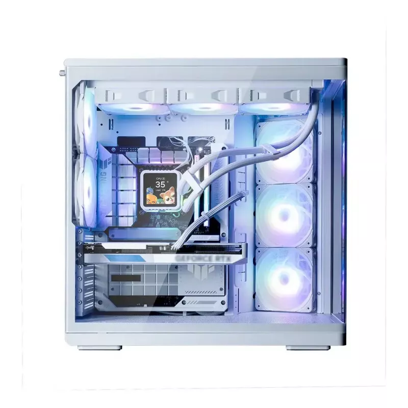PC korpus ZALMAN P60 Mid-Tower 5 ARGB-ventilaatoriga, valge