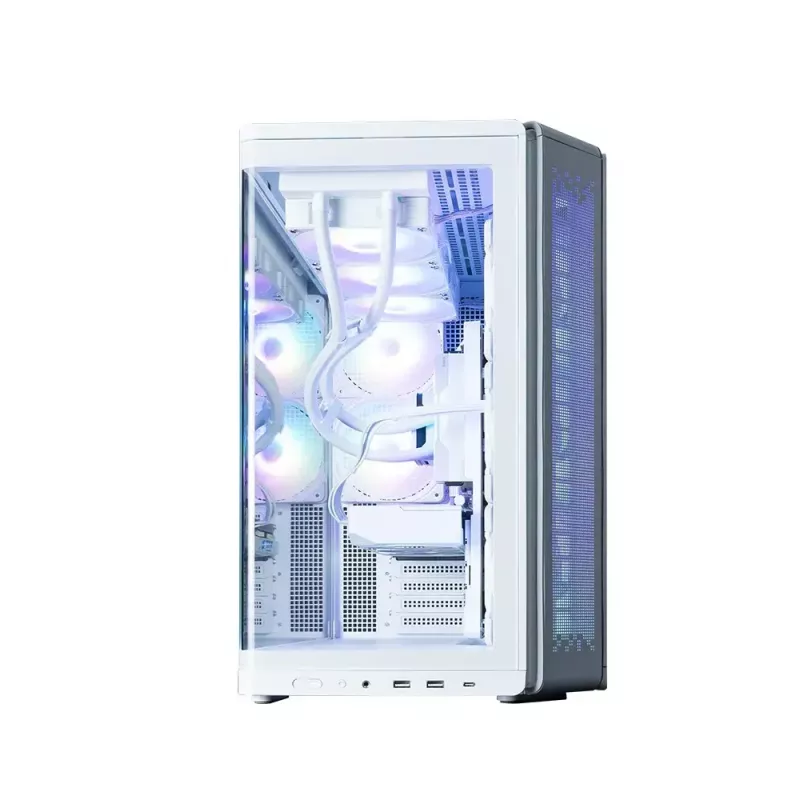 PC korpus ZALMAN P60 Mid-Tower 5 ARGB-ventilaatoriga, valge