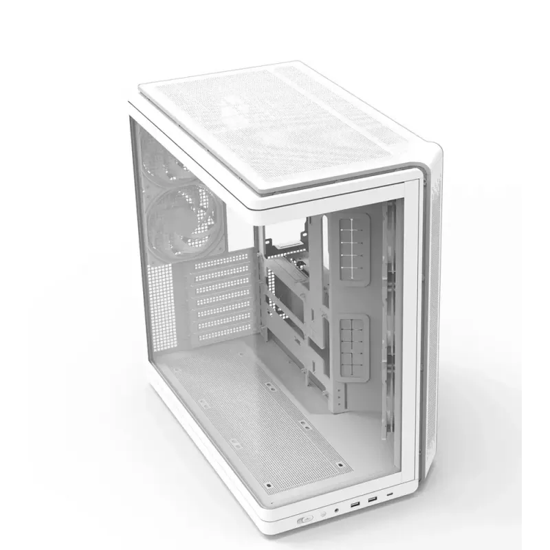PC korpus ZALMAN P60 Mid-Tower 5 ARGB-ventilaatoriga, valge