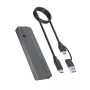ICY BOX M.2 SATA/NVMe SSD korpus koos USB 3.2 Gen 2 USB-C ja RGB valgustusega