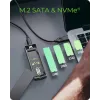 ICY BOX M.2 SATA/NVMe SSD korpus koos USB 3.2 Gen 2 USB-C ja RGB valgustusega