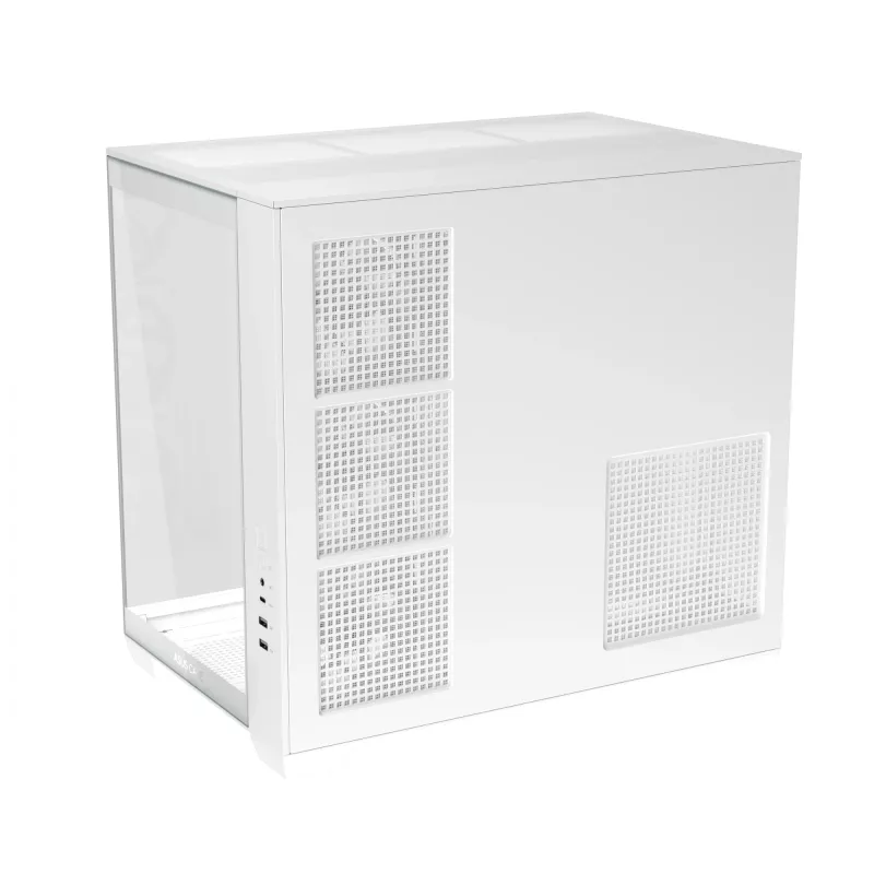 PC-korpus ASUS A32 PLUS/WT/TG/ARGB Mid Tower, valge, ATX, karastatud klaas, ARGB, USB-C, toetab kuni 420 mm GPU-d