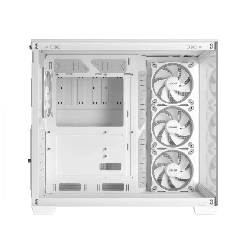 PC-korpus ASUS A32 PLUS/WT/TG/ARGB Mid Tower, valge, ATX, karastatud klaas, ARGB, USB-C, toetab kuni 420 mm GPU-d