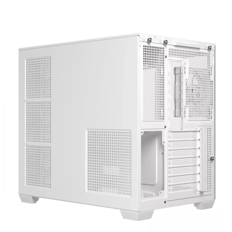 PC-korpus ASUS A32 PLUS/WT/TG/ARGB Mid Tower, valge, ATX, karastatud klaas, ARGB, USB-C, toetab kuni 420 mm GPU-d
