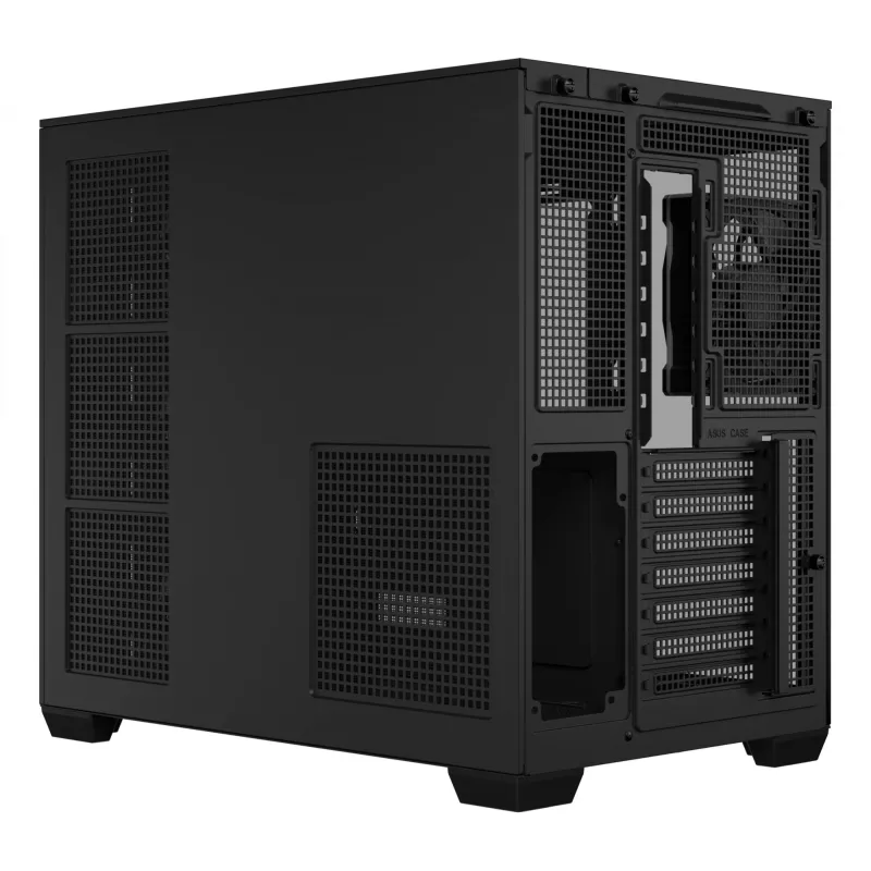PC korpus ASUS A32 PLUS ATX, must — karastatud klaas, RGB ventilaatorid, USB-C, toetab ATX/Micro-ATX/Mini-ITX