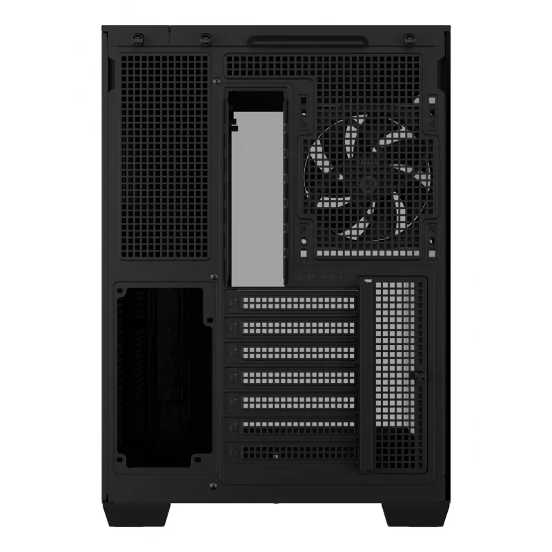 PC korpus ASUS A32 PLUS ATX, must — karastatud klaas, RGB ventilaatorid, USB-C, toetab ATX/Micro-ATX/Mini-ITX