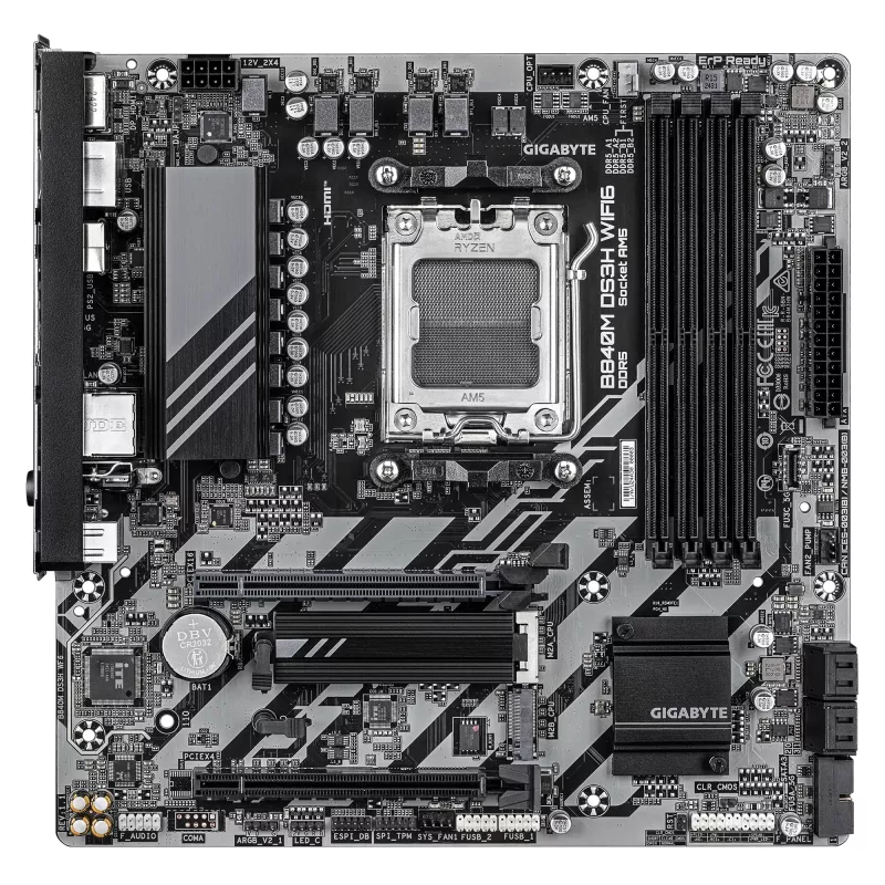 Emaplaat GIGABYTE B840M DS3H WIFI6, AMD B840, pesa AM5, Micro ATX