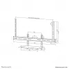 Neomounts sülearvuti riiulikomplekt AV45-500BL 43–110-tolliste ekraanide jaoks, VESA kuni 600x400, max 2,5 kg, 900×242×640 mm