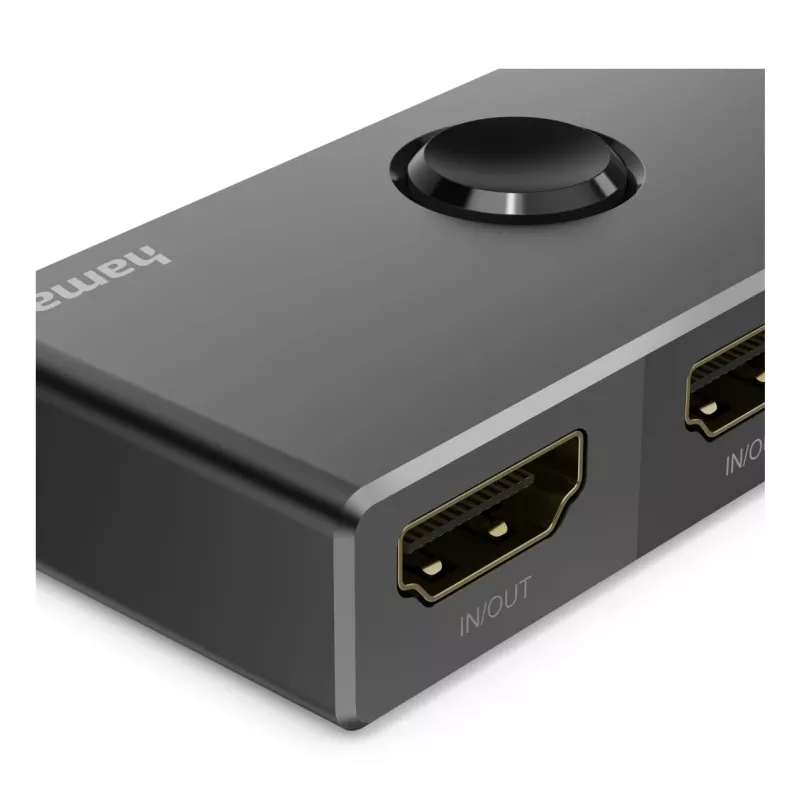 HAMA 8K HDMI kahesuunaline lüliti — 1 sisend 2 väljundisse / 2 sisendit 1 väljundisse, mudel 00205324