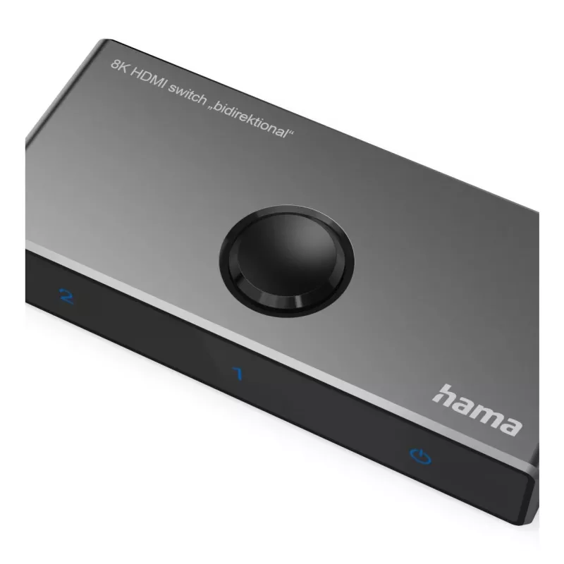 HAMA 8K HDMI kahesuunaline lüliti — 1 sisend 2 väljundisse / 2 sisendit 1 väljundisse, mudel 00205324