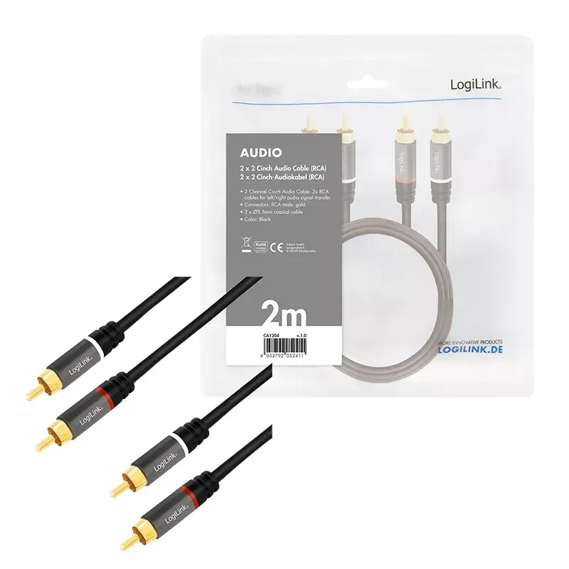 Audiojuhe 2m LogiLink CA1204