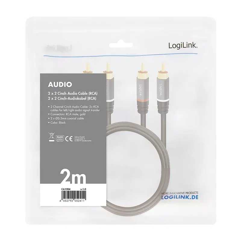 Audiojuhe 2m LogiLink CA1204
