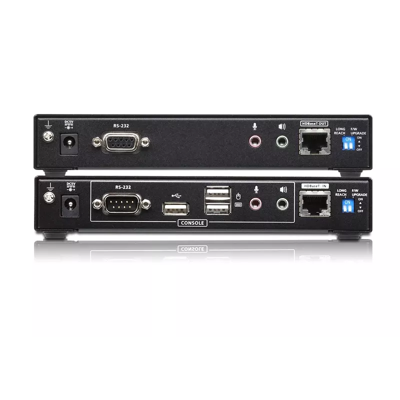 ATEN USB 2.0 DVI Dual View HDBaseT 2.0 KVM-pikendaja heli ja RS232-ga (150 m)