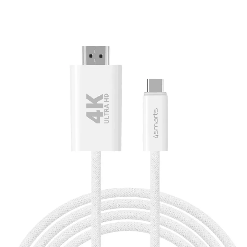 HDMI-kaabel 4smarts 540955 2 m USB-C HDMI tüüp A valge