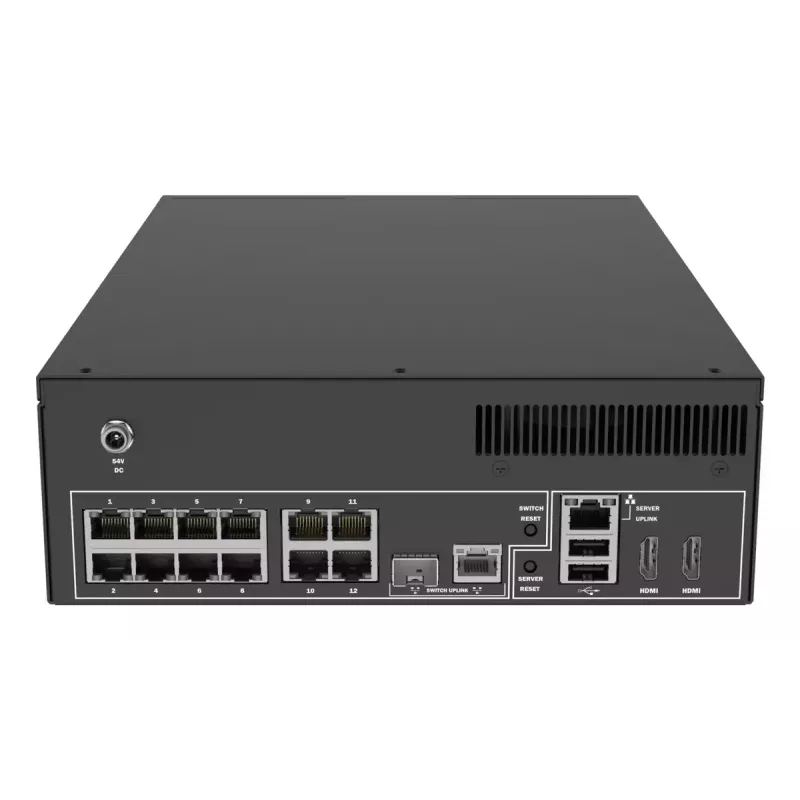 Võrgusalvesti AXIS S2212 Mk II — 12 kanalit, 6 TB HDD, 256 GB SSD, 1080p, IEEE 802.3at