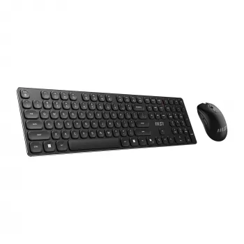 MSI FORGE K210 WIRELESS COMBO klaviatuur Hiir kaasas Kodu/Kontor USB QWERTY USA inglise Must