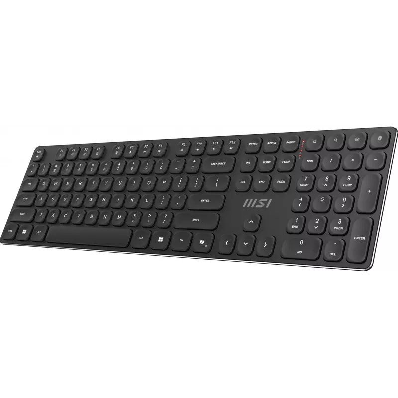 MSI FORGE K210 WIRELESS COMBO klaviatuur Hiir kaasas Kodu/Kontor USB QWERTY USA inglise Must