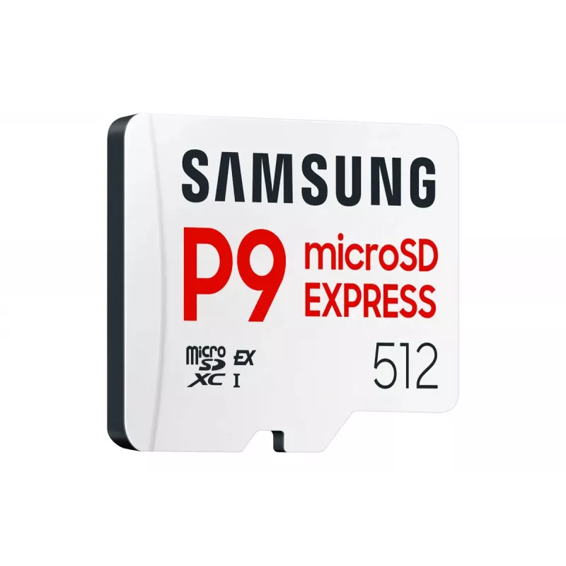microSDXC-mälukaart Samsung P9 Express 512 GB, UHS-I, lugemine 800 MB/s, V30, U1, valge