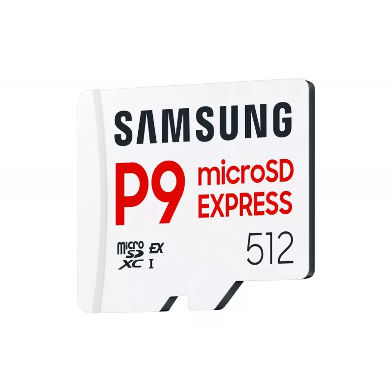microSDXC-mälukaart Samsung P9 Express 512 GB, UHS-I, lugemine 800 MB/s, V30, U1, valge