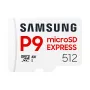 microSDXC-mälukaart Samsung P9 Express 512 GB, UHS-I, lugemine 800 MB/s, V30, U1, valge