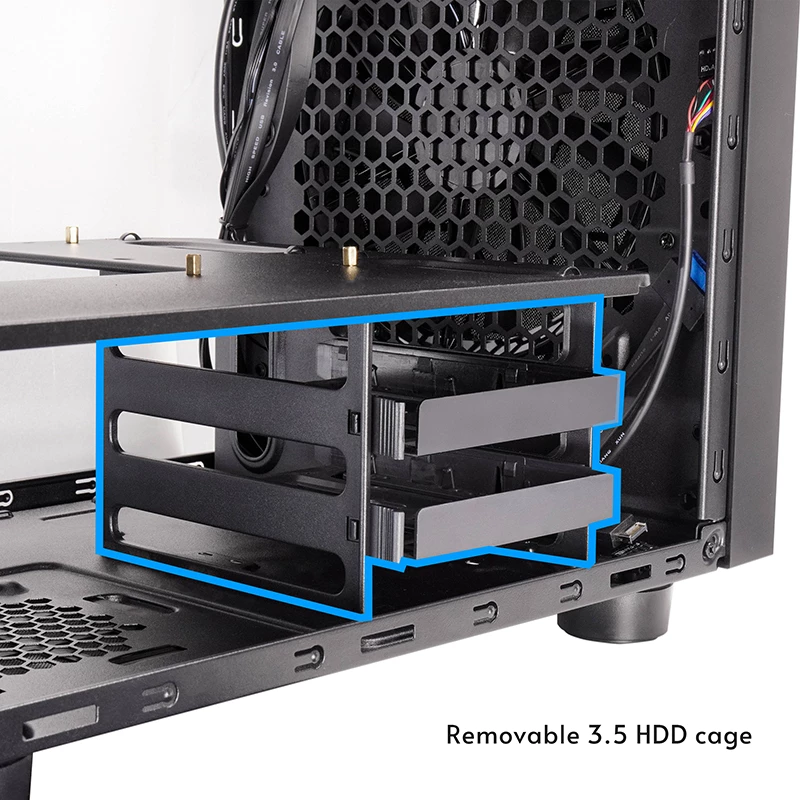 Computer case CHIEFTEC CI-03B-OP Cube Must — Cube form factor, supports Micro ATX/Mini-ITX, 2x3.5 inch + 2x2.5 inch, 1x200 mm front fan