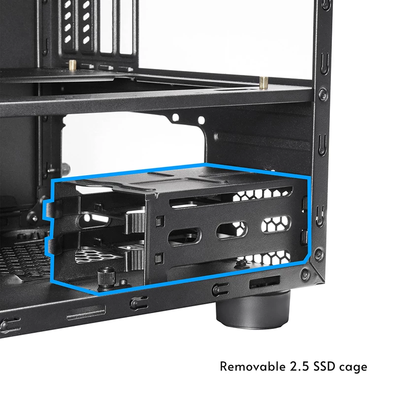 Computer case CHIEFTEC CI-03B-OP Cube Must — Cube form factor, supports Micro ATX/Mini-ITX, 2x3.5 inch + 2x2.5 inch, 1x200 mm front fan