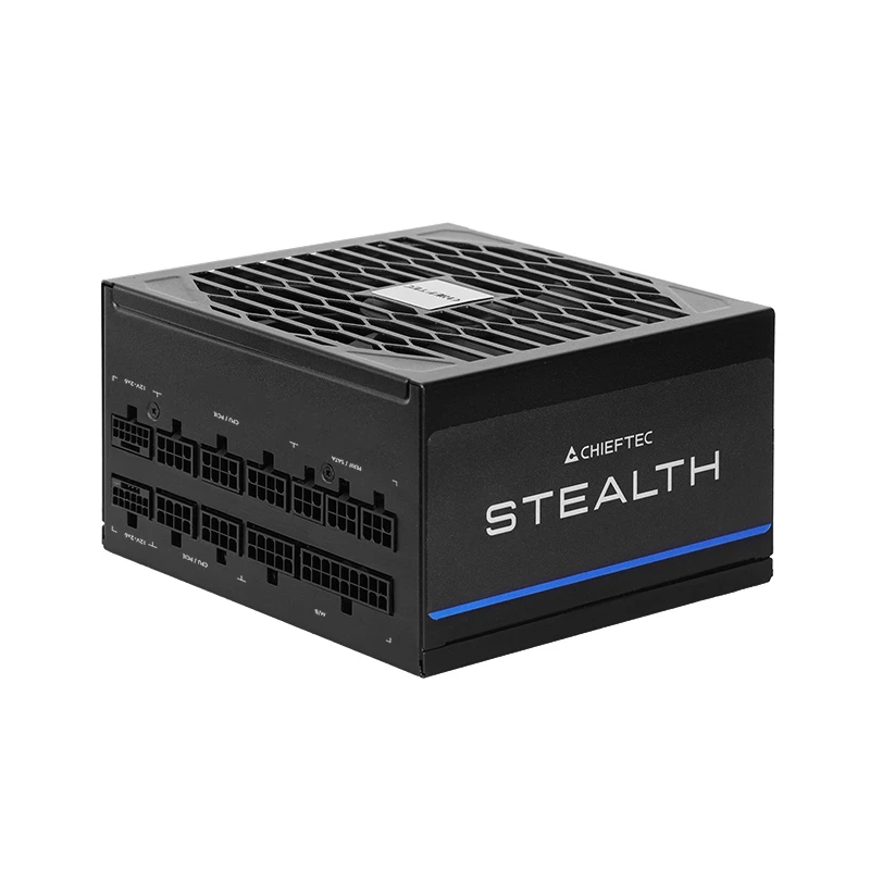 Toiteplokk CHIEFTEC Stealth Vega M Series SPX-1200-FC 1200W 24-kontaktiline ATX 80 PLUS Platinum must 135 mm ventilaator