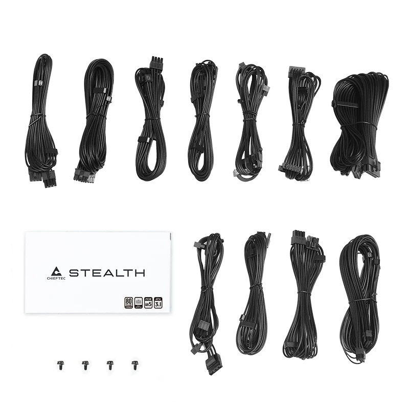 Toiteplokk CHIEFTEC Stealth Vega M Series SPX-1200-FC 1200W 24-kontaktiline ATX 80 PLUS Platinum must 135 mm ventilaator