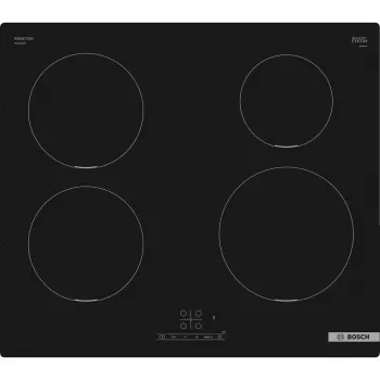 Induktsioonpliit Bosch Serie 4 PUE611BB5D, 4-tsooniline raamita, must, 59,2×51 mm, klaaskeraamiline, puutetundlik juhtimine