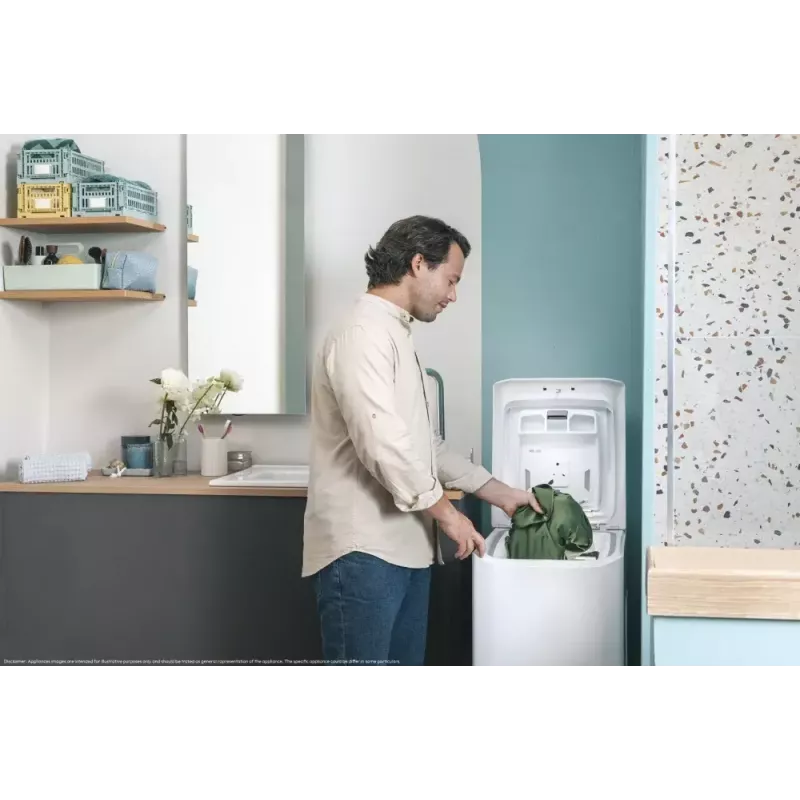 Pealtlaetav pesumasin CANDY TCA283D2-S, 8 kg, 1200 p/min, 410×600×860 mm, valge