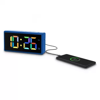 Digitaalne äratuskell Hama Ibiza sinine LCD aku USB 150x34x73mm