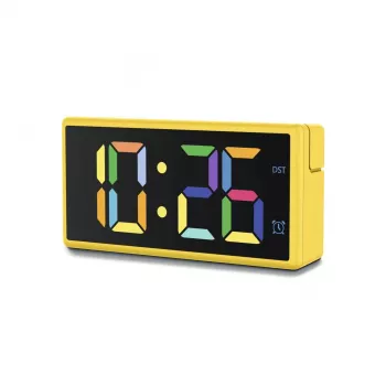 Digitaalne äratuskell Hama Ibiza kollane LCD aku USB