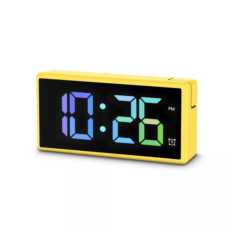 Digitaalne äratuskell Hama Ibiza kollane LCD aku USB