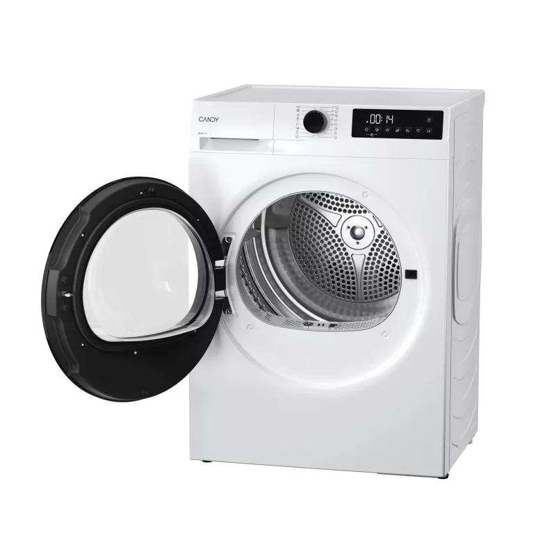 Trummelkuivati CANDY GD 9N2B-S — eraldiseisev eestlaetav, soojuspump, 9 kg, valge