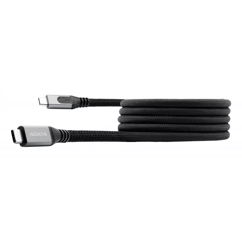 USB C - USB C andmekaabel ADATA CACCU3-100W-100AN-BK — USB 3.2 Gen 2 (10 Gbit/s), 1 m, must