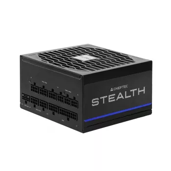 Toiteplokk CHIEFTEC Stealth Vega M SPX-1000-FC 1000W 24-kontaktiline ATX 80 PLUS Platinum, 135 mm ventilaator, must