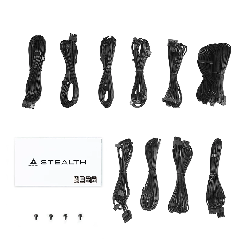 Toiteplokk CHIEFTEC Stealth Vega M SPX-1000-FC 1000W 24-kontaktiline ATX 80 PLUS Platinum, 135 mm ventilaator, must