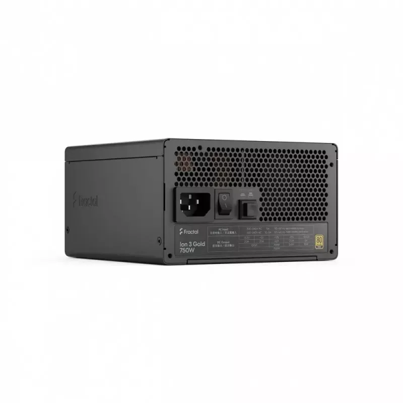 Toiteplokk fractal design FDE Ion 3 GOLD 750W 80+ GOLD Must, modulaarne ATX, 750W väljund