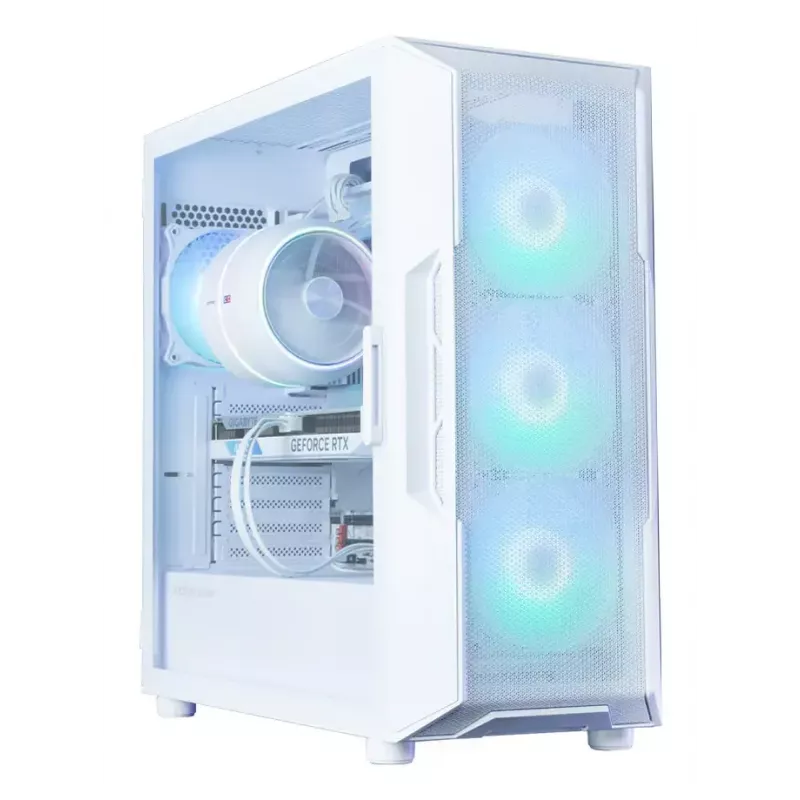PC korpus ZALMAN i3 NEO ARGB V2 VALGE Midi Tower, karastatud klaas, 3x120 mm esiventilaatorit, toetab ATX/Mini-ITX