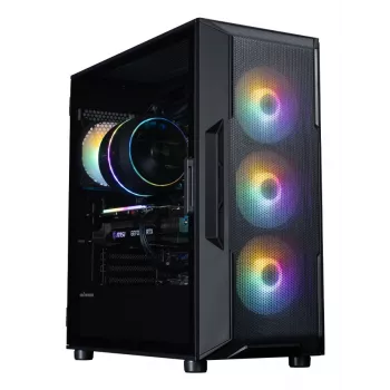 ZALMAN Mid Tower PC Case I3 NEO V2, must, 4x RGB ventilaatorit, ATX/microATX tugi