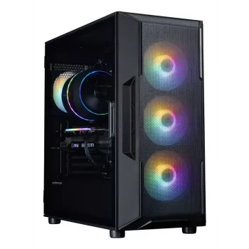 ZALMAN Mid Tower PC Case I3 NEO V2, must, 4x RGB ventilaatorit, ATX/microATX tugi