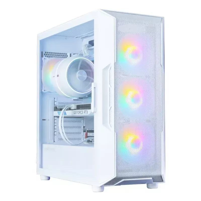 Arvutikorpus Zalman I3 NEO V2 VALGE Midi Tower, ATX/Mini-ITX, karastatud klaas, 3x120mm esiventilaatorid, USB 3.2 Gen1