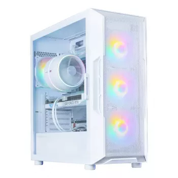 Arvutikorpus Zalman I3 NEO V2 VALGE Midi Tower, ATX/Mini-ITX, karastatud klaas, 3x120mm esiventilaatorid, USB 3.2 Gen1