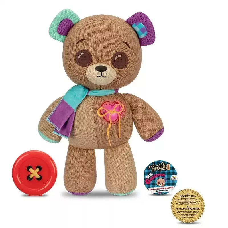 Plüüsist interaktiivne maskott Cobi Thready Bear – liikumisanduriga mänguasi heli ja anduritega